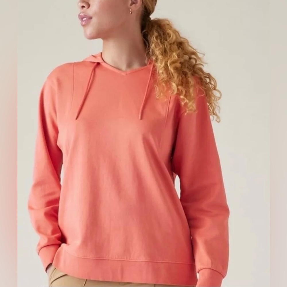 Athleta Sundown Hoodie in Persimmon Peach Size Small